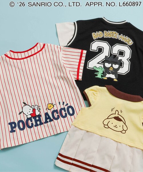 산리오 티셔츠 일본 SANRIO 캐릭터즈 스포츠 반팔티 3컬러