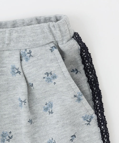 쁘띠메인 키즈 바지 일본 petit main 플라워 스웻 팬츠 2컬러