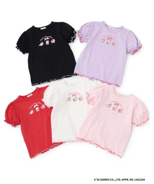 산리오 키즈 티셔츠 일본 SANRIO 캐릭터 헬로키티 딸기 하우스 5컬러