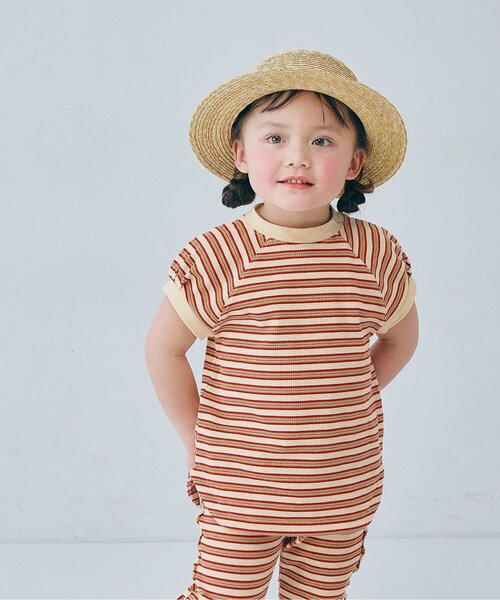 피프리미어 반팔 일본 p.premier 스트라이프 와플 티셔츠 3컬러
