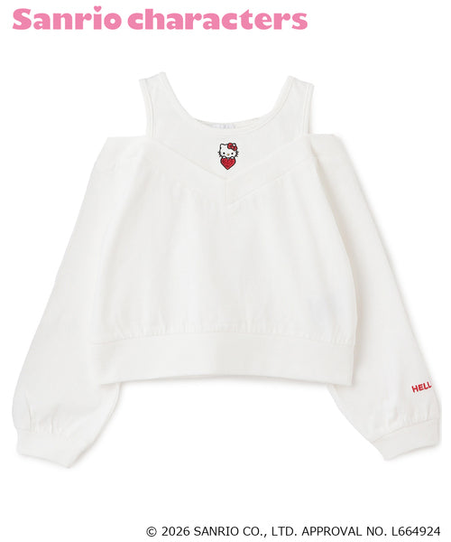 쁘띠메인 티셔츠 일본 쁘띠마인 산리오 캐릭터즈 어깨 아키 긴팔티 4컬러