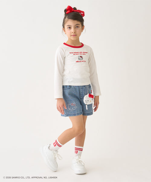 쁘띠메인 티셔츠 일본 쁘띠마인 산리오 캐릭터즈 링거 긴팔티 4컬러