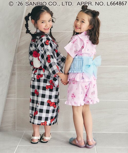 산리오 셋업 일본 SANRIO 캐릭터즈 여아용 유카타 2컬러