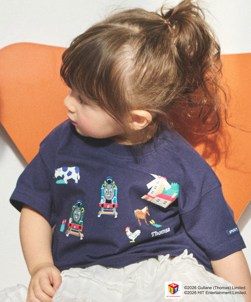 쁘띠메인 티셔츠 일본 쁘띠마인 토마스와 친구들 자수 반팔티 4컬러