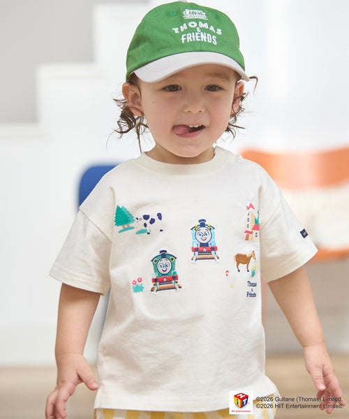 쁘띠메인 티셔츠 일본 쁘띠마인 토마스와 친구들 자수 반팔티 4컬러