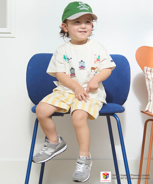 쁘띠메인 티셔츠 일본 쁘띠마인 토마스와 친구들 자수 반팔티 4컬러