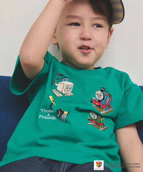 쁘띠메인 티셔츠 일본 쁘띠마인 토마스와 친구들 자수 반팔티 4컬러