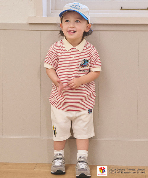 쁘띠메인 바지 일본 쁘띠마인 토마스와 친구들 프린트 자수 반바지 3컬러