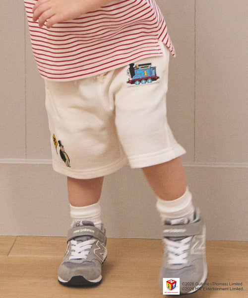 쁘띠메인 바지 일본 쁘띠마인 토마스와 친구들 프린트 자수 반바지 3컬러