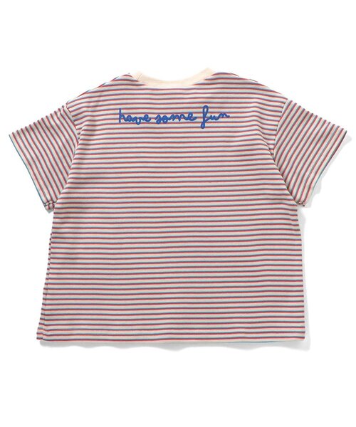 브리즈 키즈 티셔츠 일본 BREEZE 반팔티 로고 스트라이프 3컬러