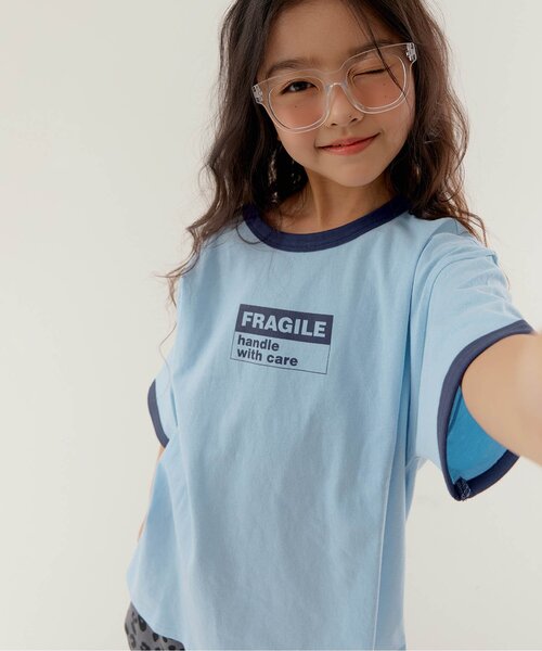 브리즈 티셔츠 일본 BREEZE KUDOZ.B 링거 로고 반팔티 2컬러