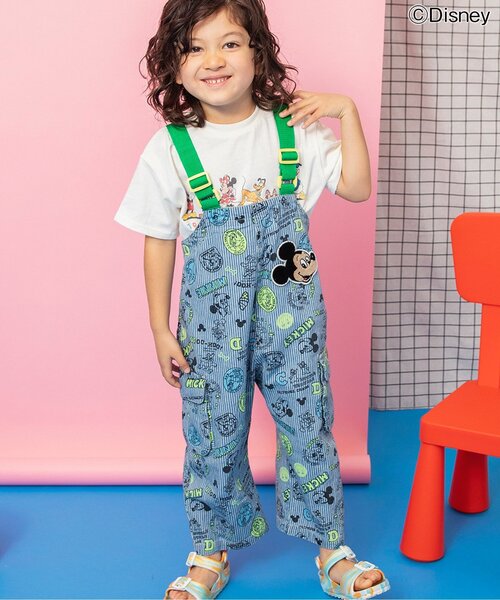 브리즈 바지 일본 BREEZE 멜빵 팬츠 디즈니 미키앤 프렌즈 살로펫