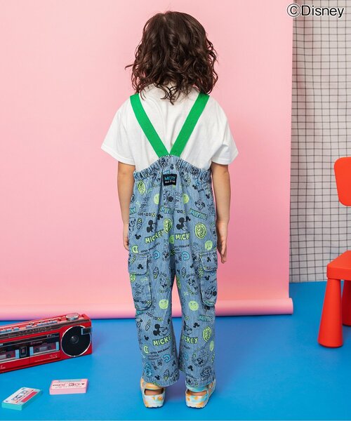 브리즈 바지 일본 BREEZE 멜빵 팬츠 디즈니 미키앤 프렌즈 살로펫