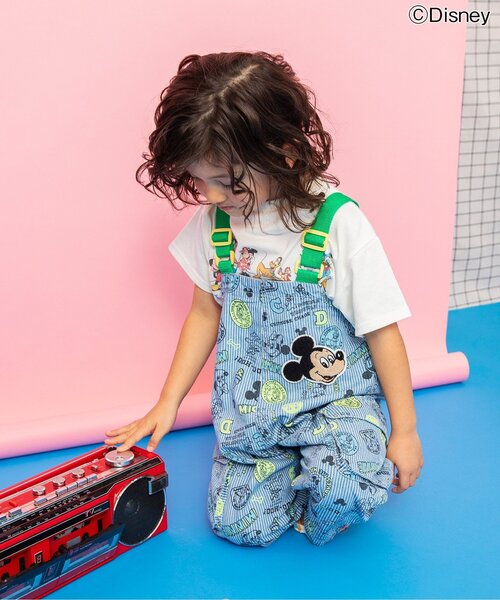 브리즈 바지 일본 BREEZE 멜빵 팬츠 디즈니 미키앤 프렌즈 살로펫