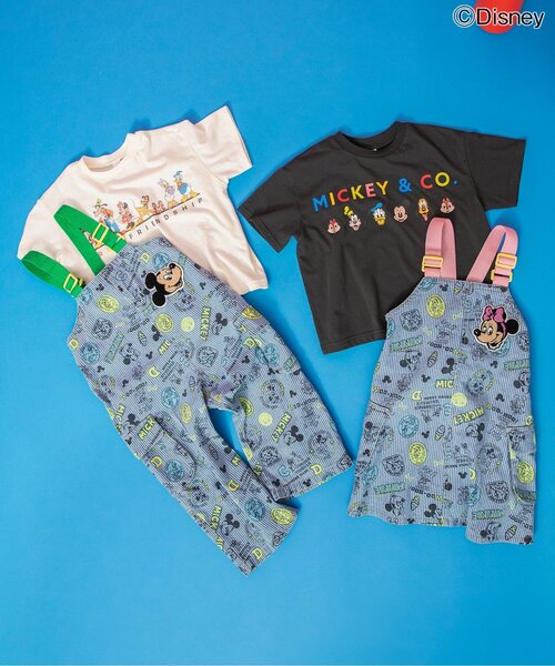 브리즈 바지 일본 BREEZE 멜빵 팬츠 디즈니 미키앤 프렌즈 살로펫