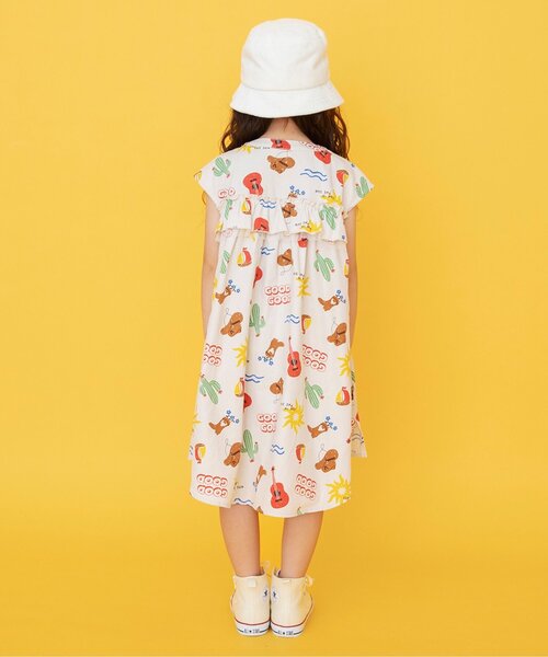 브리즈 키즈 치마 일본 BREEZE 원피스 플라워 실루엣 프린트 3컬러