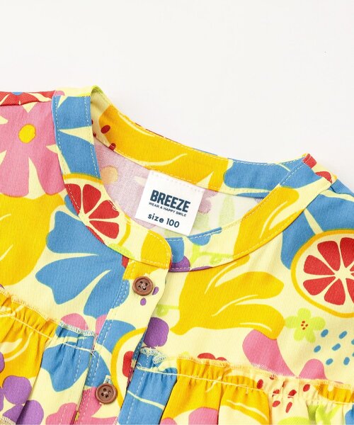 브리즈 키즈 치마 일본 BREEZE 원피스 플라워 실루엣 프린트 3컬러
