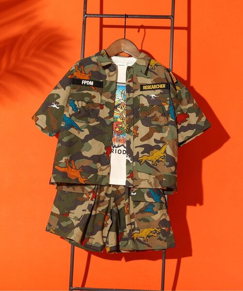 브리즈 셋업 일본 BREEZE 후쿠이 현립 공룡 박물관 콜라보 반팔 셔츠 반바지