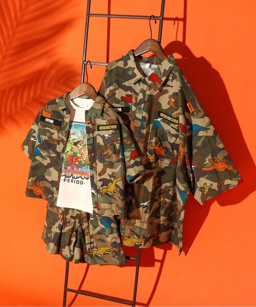 브리즈 셋업 일본 BREEZE 후쿠이 현립 공룡 박물관 콜라보 반팔 셔츠 반바지