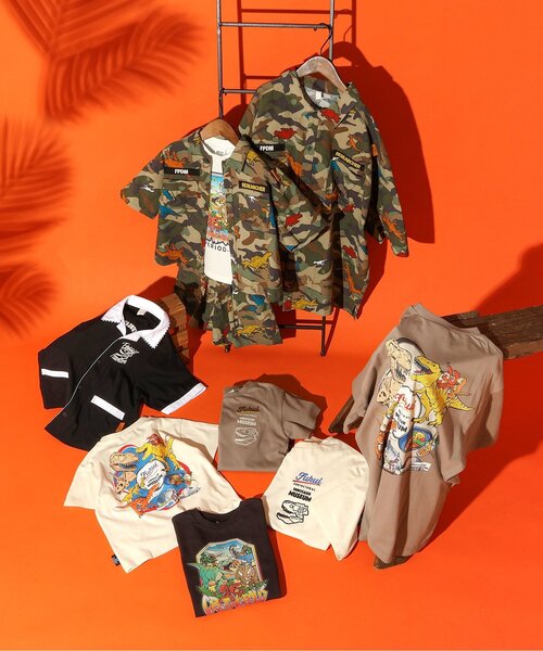 브리즈 셋업 일본 BREEZE 후쿠이 현립 공룡 박물관 콜라보 반팔 셔츠 반바지