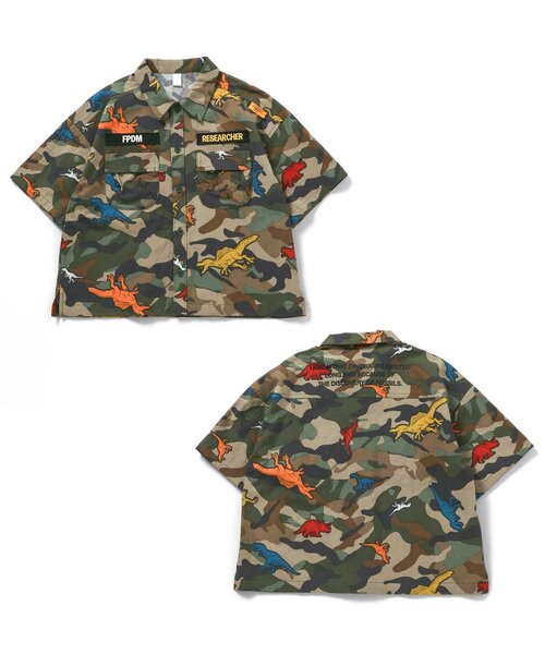 브리즈 셋업 일본 BREEZE 후쿠이 현립 공룡 박물관 콜라보 반팔 셔츠 반바지