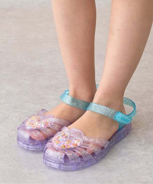 쁘띠메인 신발 일본 쁘띠마인 반짝이 하트 샌들 3컬러