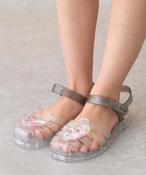 쁘띠메인 신발 일본 쁘띠마인 반짝이 하트 샌들 3컬러