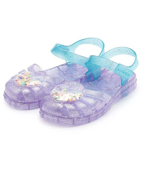 쁘띠메인 신발 일본 쁘띠마인 반짝이 하트 샌들 3컬러