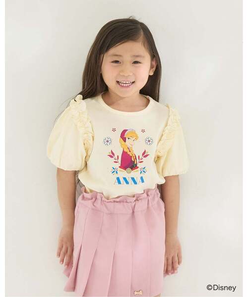 쁘띠메인 티셔츠 일본 쁘띠마인 디즈니 겨울왕국 퍼프 반팔티 4컬러