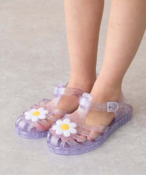 쁘띠메인 신발 일본 쁘띠마인 클리어 라메 데이지 샌들 4컬러