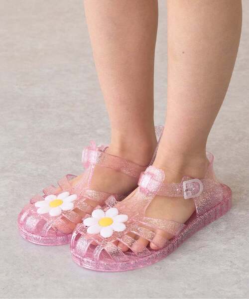 쁘띠메인 신발 일본 쁘띠마인 클리어 라메 데이지 샌들 4컬러