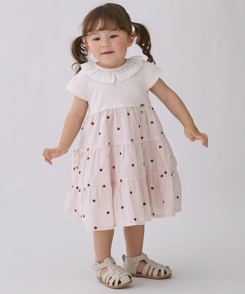 쁘띠메인 치마 일본 쁘띠마인 하트 자수 원피스 3컬러