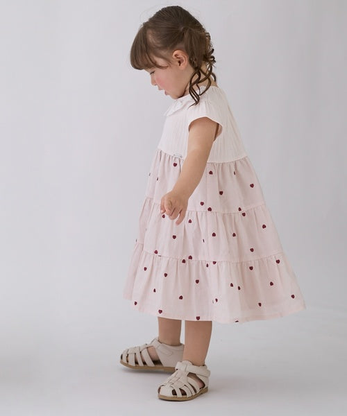 쁘띠메인 치마 일본 쁘띠마인 하트 자수 원피스 3컬러