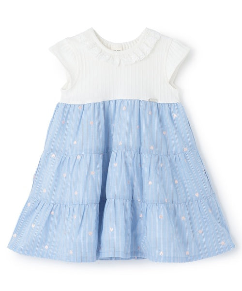 쁘띠메인 치마 일본 쁘띠마인 하트 자수 원피스 3컬러