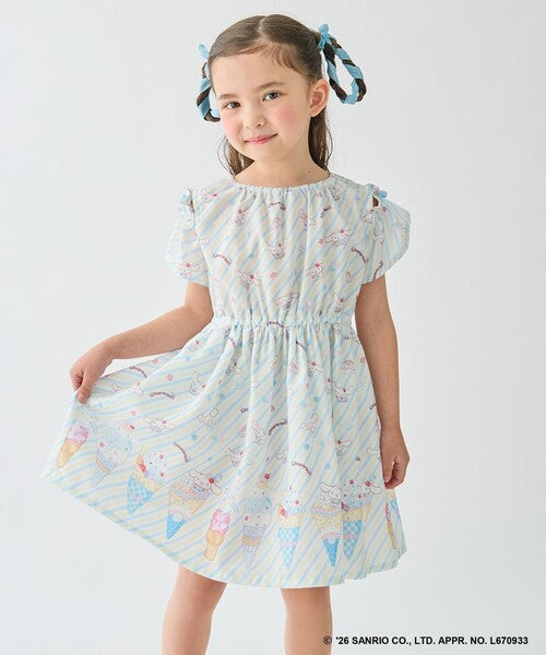 Áo thun trẻ em Sanrio, áo thun dài tay Nhật Bản, thiết kế viền nhún các nhân vật, 4 màu