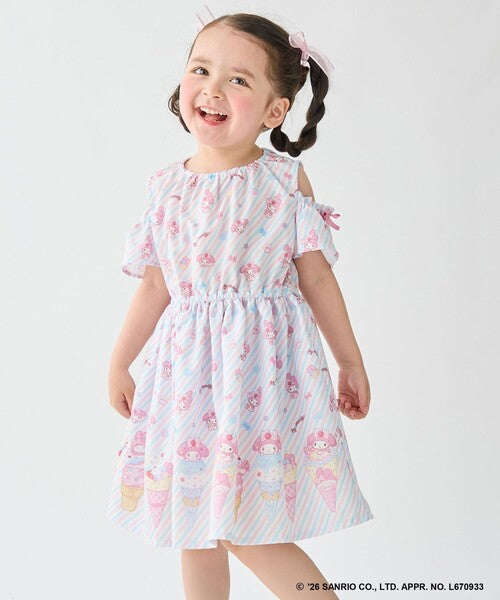 Áo thun trẻ em Sanrio, áo thun dài tay Nhật Bản, thiết kế viền nhún các nhân vật, 4 màu