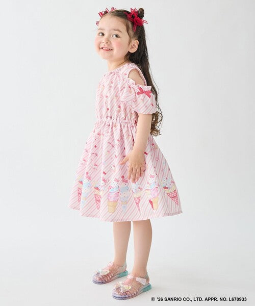 Áo thun trẻ em Sanrio, áo thun dài tay Nhật Bản, thiết kế viền nhún các nhân vật, 4 màu