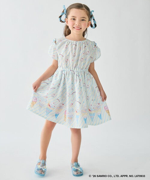 Áo thun trẻ em Sanrio, áo thun dài tay Nhật Bản, thiết kế viền nhún các nhân vật, 4 màu