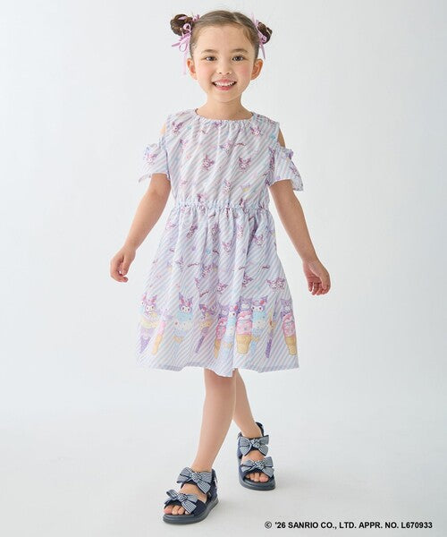 Áo thun trẻ em Sanrio, áo thun dài tay Nhật Bản, thiết kế viền nhún các nhân vật, 4 màu