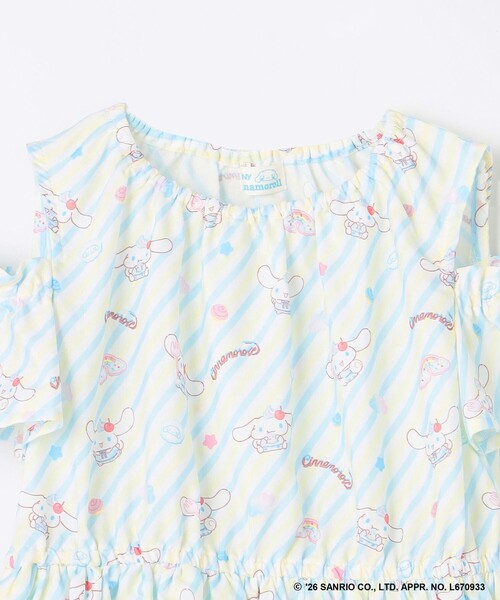 Áo thun trẻ em Sanrio, áo thun dài tay Nhật Bản, thiết kế viền nhún các nhân vật, 4 màu