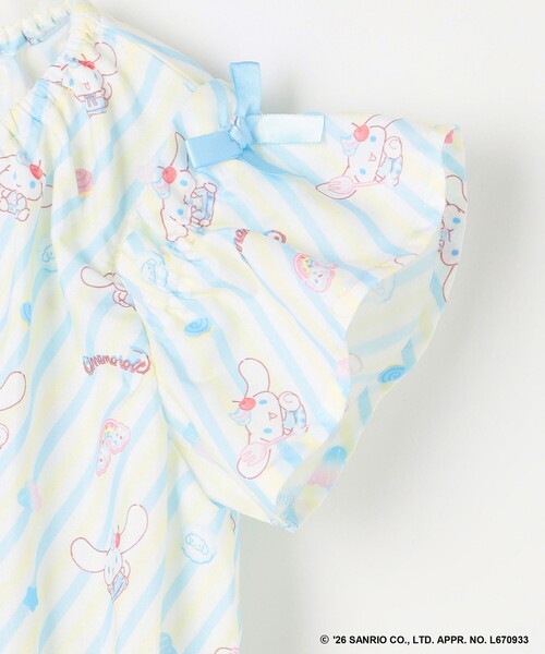 Áo thun trẻ em Sanrio, áo thun dài tay Nhật Bản, thiết kế viền nhún các nhân vật, 4 màu