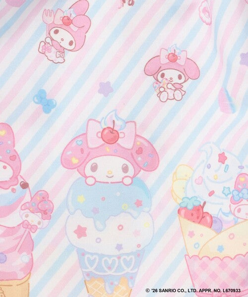 Áo thun trẻ em Sanrio, áo thun dài tay Nhật Bản, thiết kế viền nhún các nhân vật, 4 màu