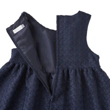 미키하우스 원피스 프릴 화이트 리본 자수 디자인