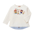Mickey House Kids T-shirt Japanese Toddler Long Sleeve Layered Stripe Kuma Logo 