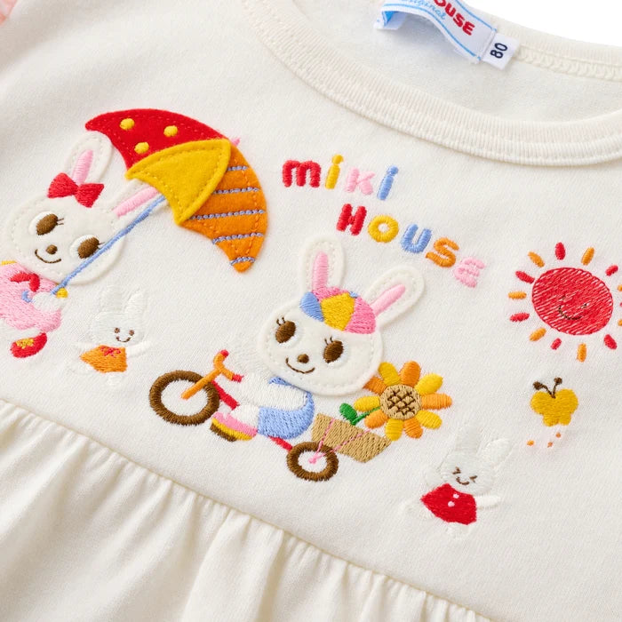 Mickey House Kids T-shirt Japanese Toddler Long Sleeve T-shirt Usako Frill Design 