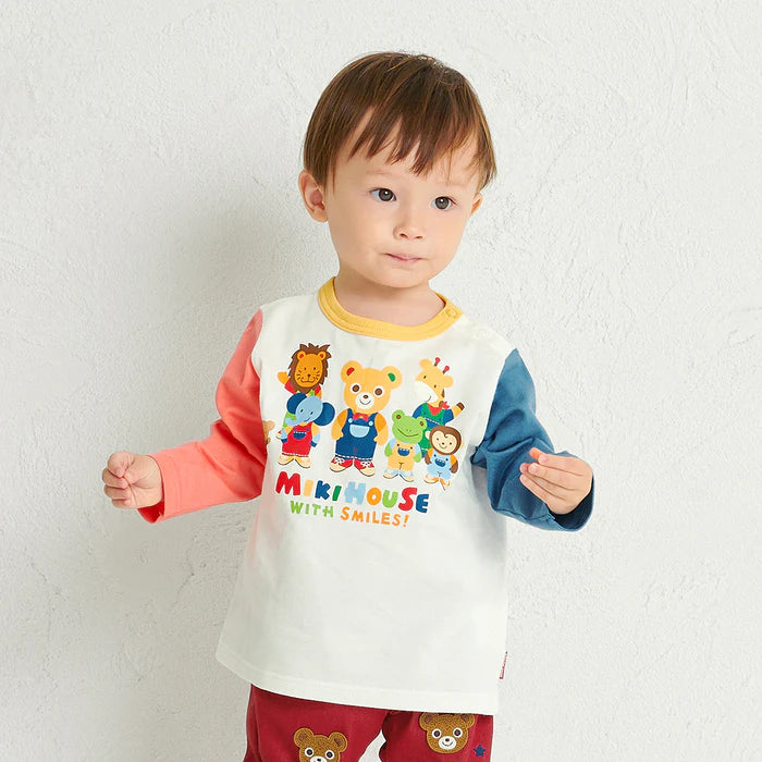 미키하우스 티셔츠 일본 키즈 긴팔 캐릭터 프린트 2컬러