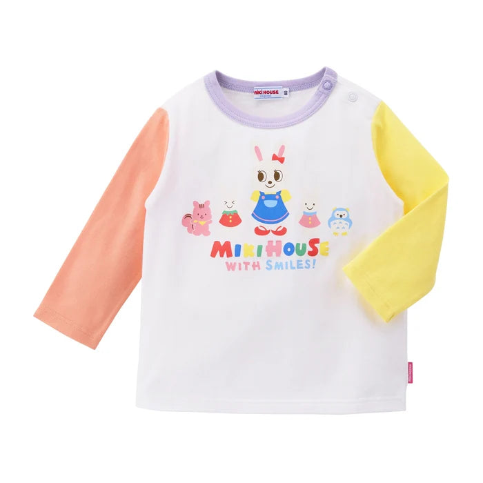 미키하우스 티셔츠 일본 키즈 긴팔 캐릭터 프린트 2컬러
