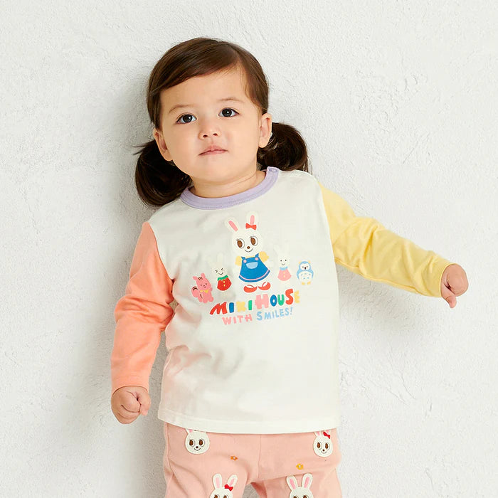 미키하우스 티셔츠 일본 키즈 긴팔 캐릭터 프린트 2컬러