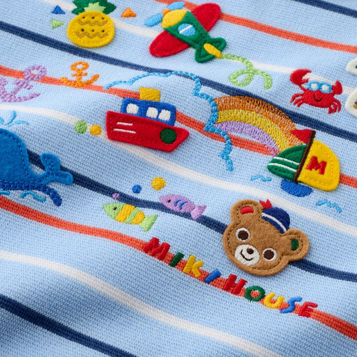 미키하우스 티셔츠 일본 키즈 유아 긴팔티 바다 푸치 우사코 2컬러