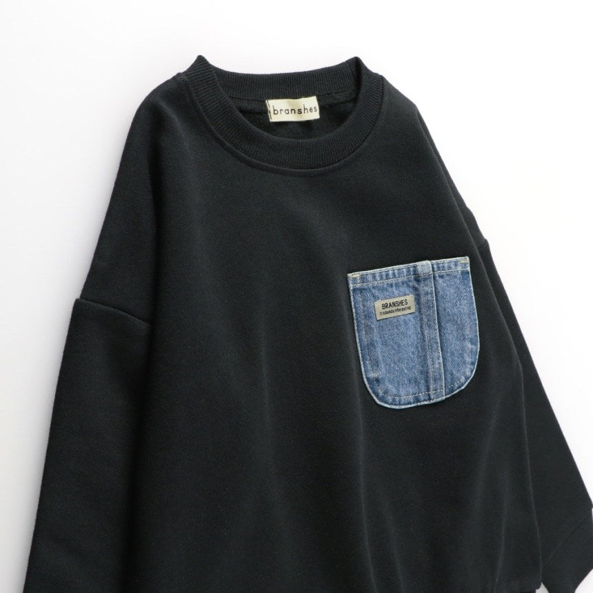 브란셰스 키즈 티셔츠 일본 branshes 맨투맨 포켓 기모 트레이너 4컬러